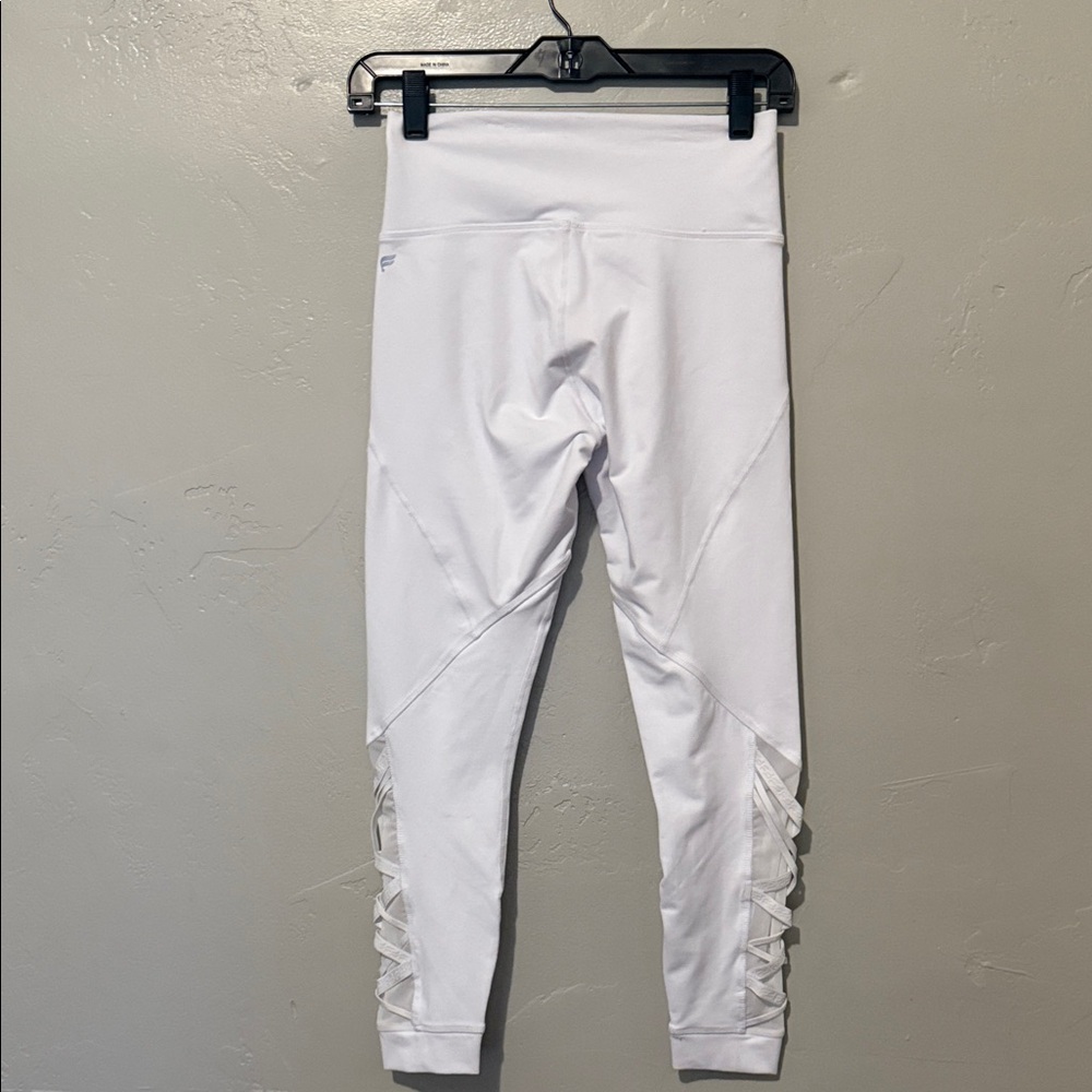 Fabletics White Leggings with Side Cross Details - Picture 7 of 11